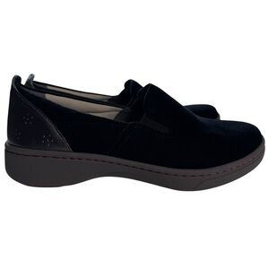 Dansko women's black suede slip on shoes sz EU 38 loafers